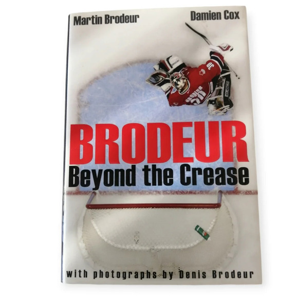 Martin Brodeur Brodeur Beyond the  Crease Autobiography Hardcover Book - Picture 1 of 14